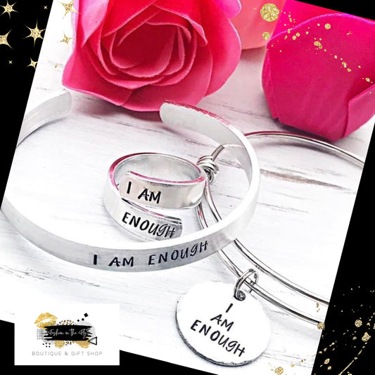 I am Enough ~ Hand stamped