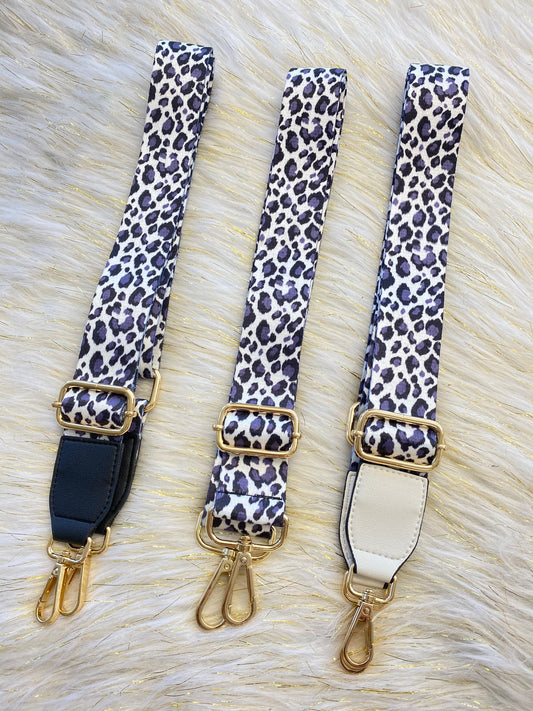 Purse & Bag Straps~ white leopard