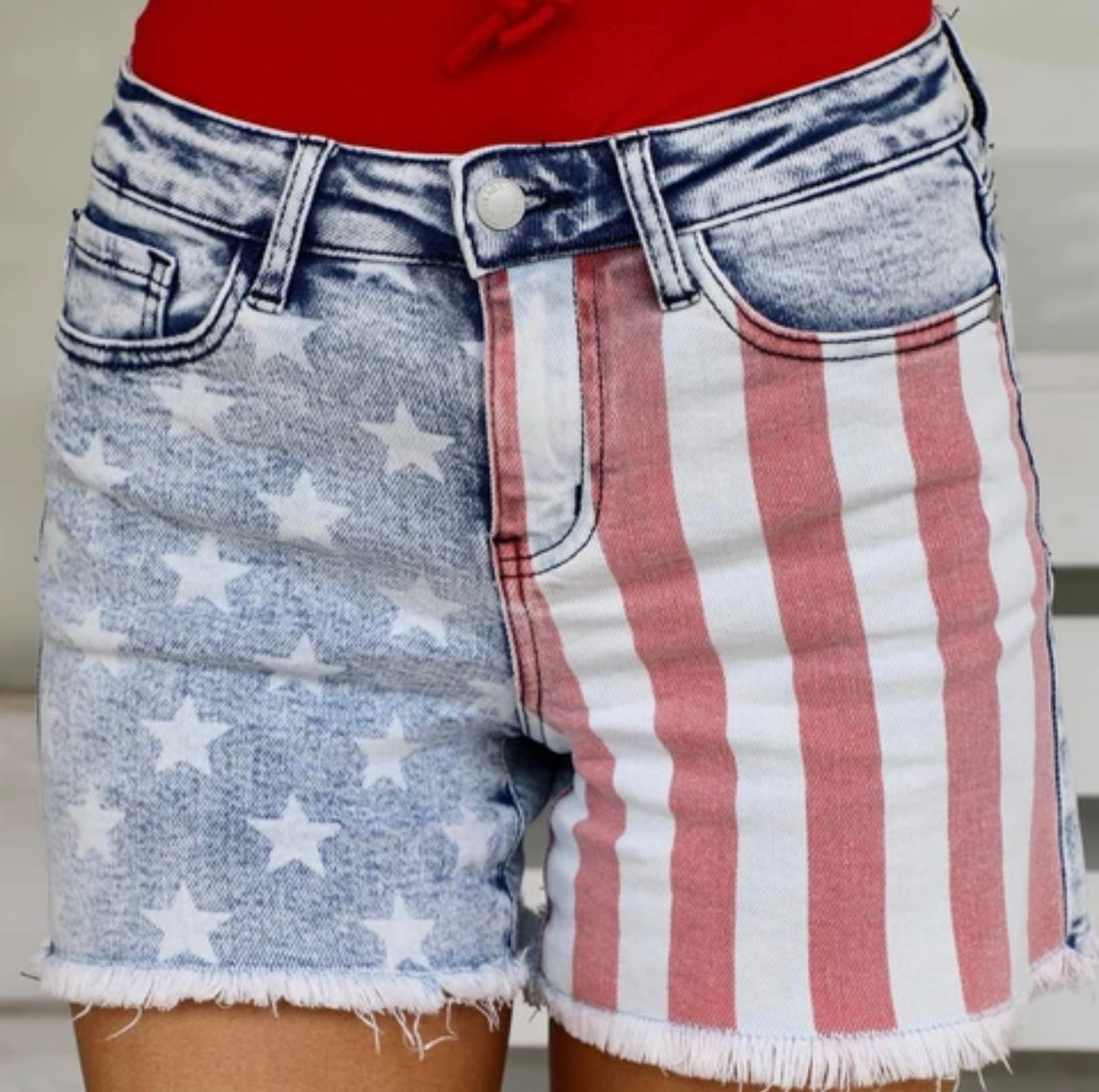 Judy Blue Vintage Flag shorts