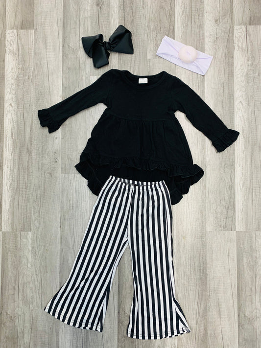 Black and White Ruffle Outfit