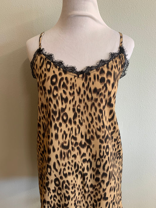 Lace Cheetah Tank Top