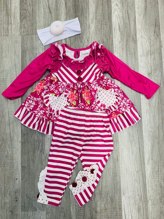 Pink & White Ruffle Outfit