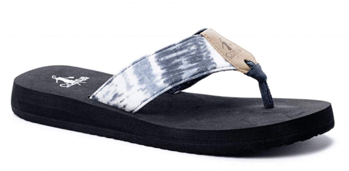 Corkys flip flops dark blue