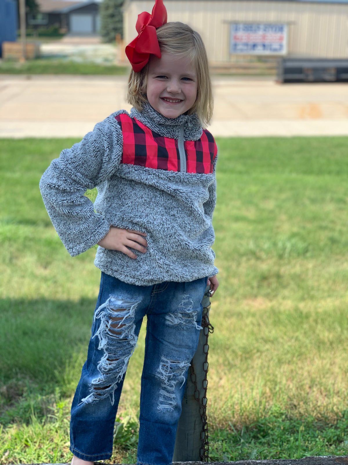 Unisex Distressed Kids Denim