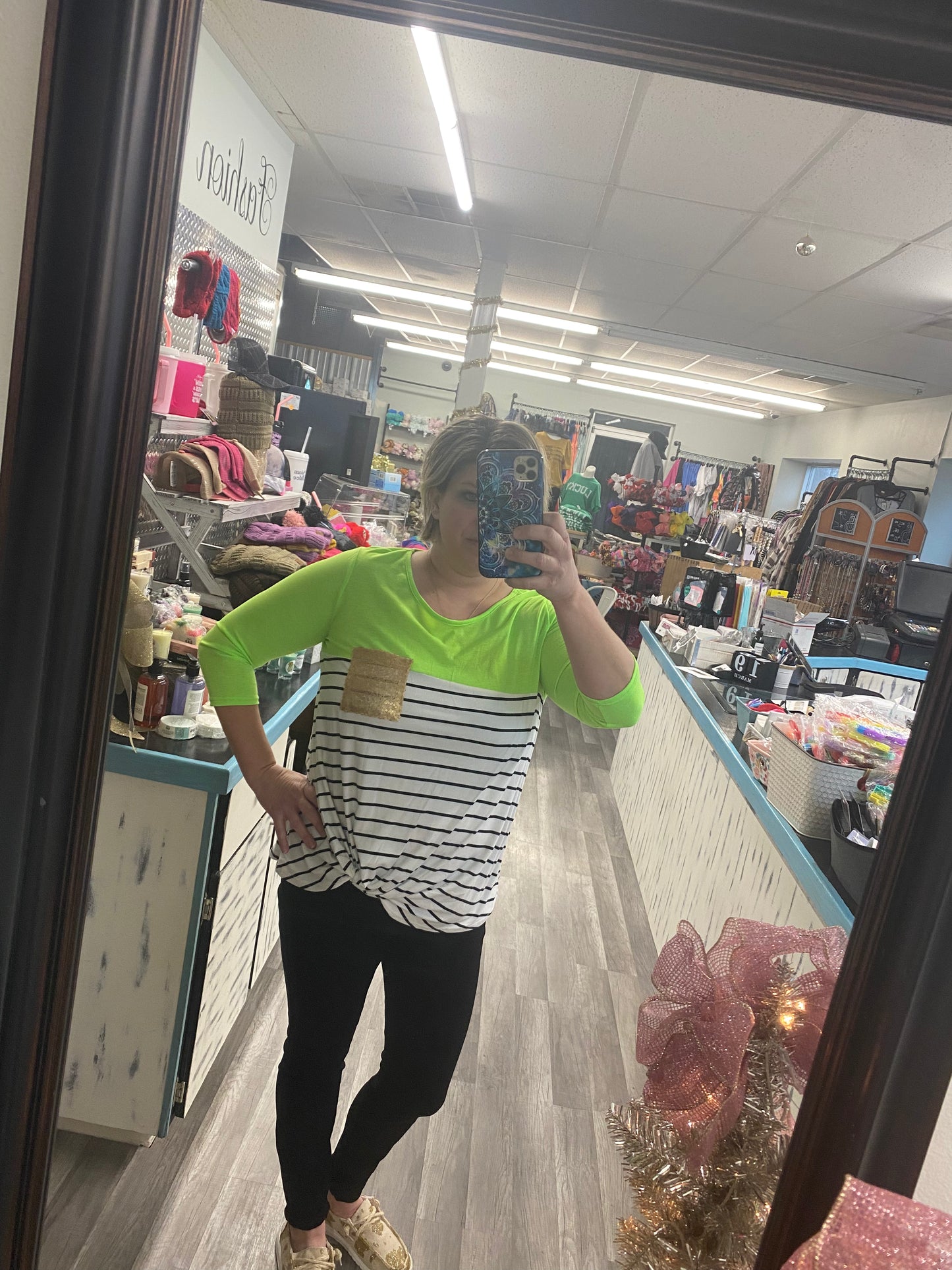 Neon Stripped Top