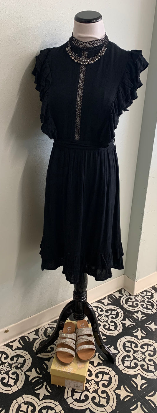 Macaron Black Fitted Dress
