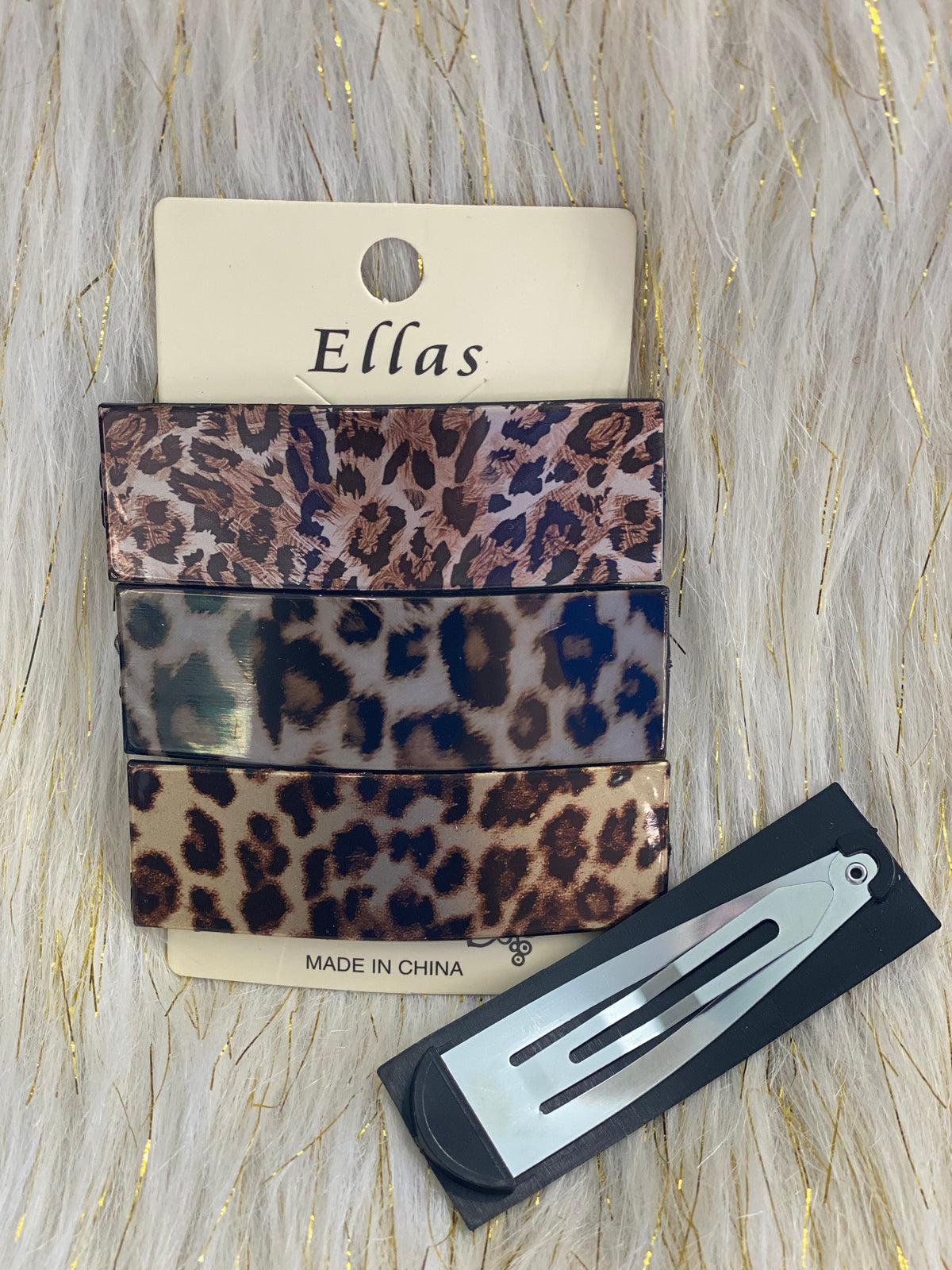 Cheetah hair clips