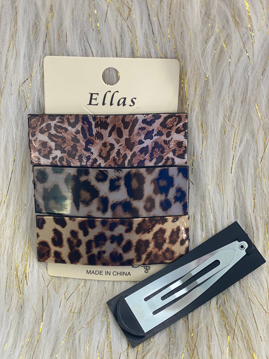 Cheetah hair clips