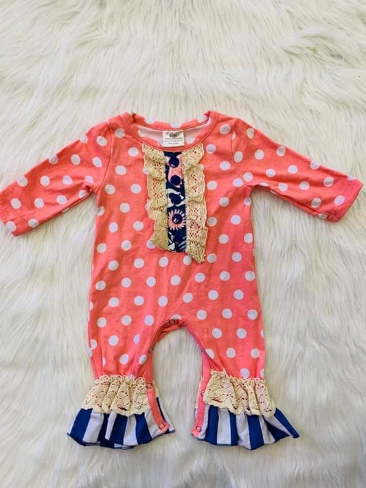 Polka Dot Infant Romper