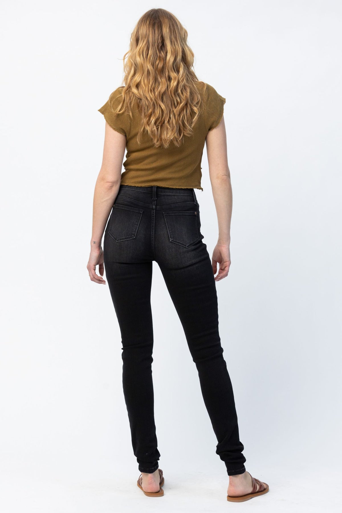 Black Judy’s light acid wash skinny for