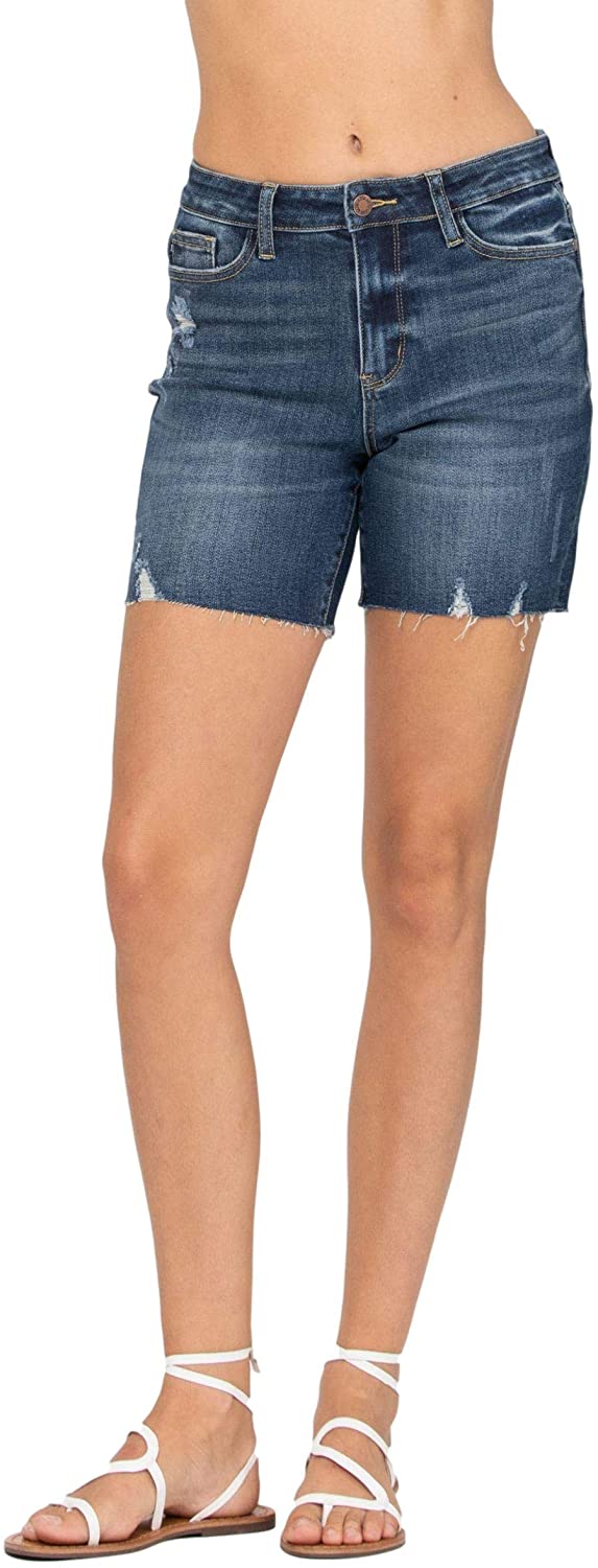 Judy Blue Dark Blue Cut Off Shorts 150051