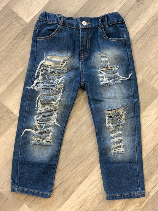 Unisex Distressed Kids Denim