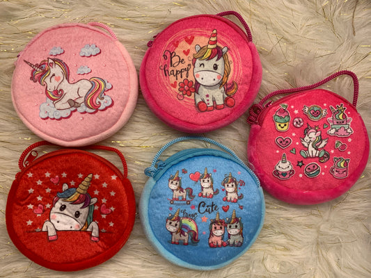Round Unicorn Crossbody Purses