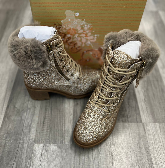 Blink Glitter Boots~ Gold