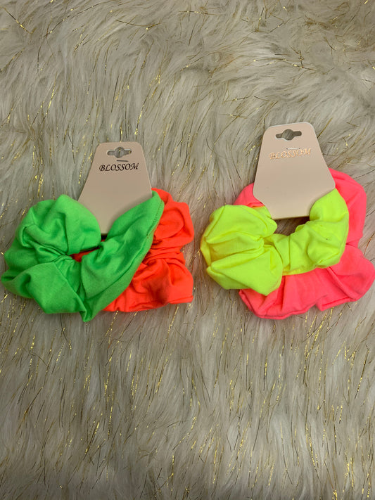 Neon Hair Scrunchies