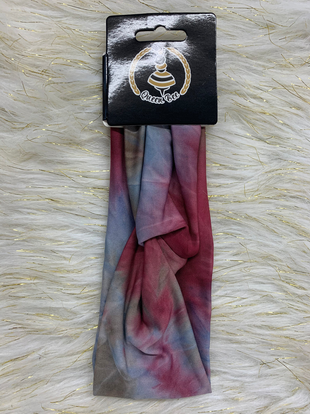 Queen Bee criss cross tie dye headbands
